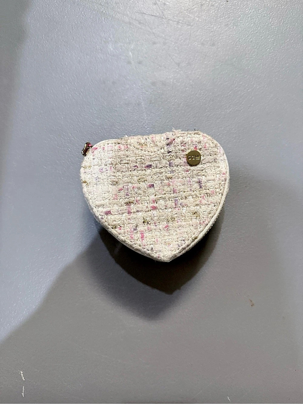 Stoney Clover Lane Tweed Heart Shaped Jewelry Box
